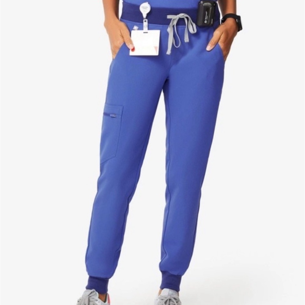 Figs Zamora joggers limited edition color denim blue womens size medium petite